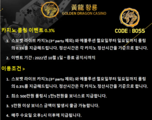 황룡카지노 보너스 롤링머니